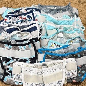 11 Assorted Blue and Gray Kids Diaper Covers